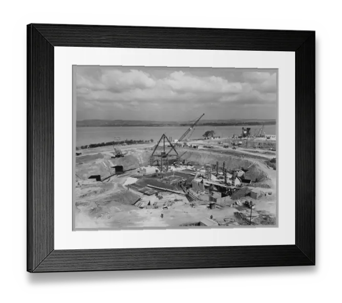 Framed Print : Nuclear Power Station construction 1950s JLP01_01_074_02 Framed Print : Nuclear Power Station construction 1950s JLP01_01_074_02
