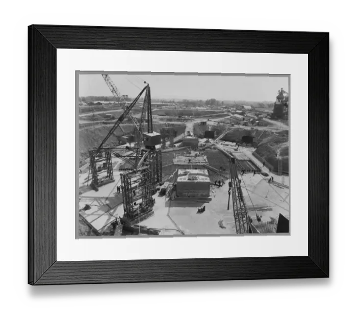 Framed Print : Constructing Reactor 1 JLP01_01_075_16