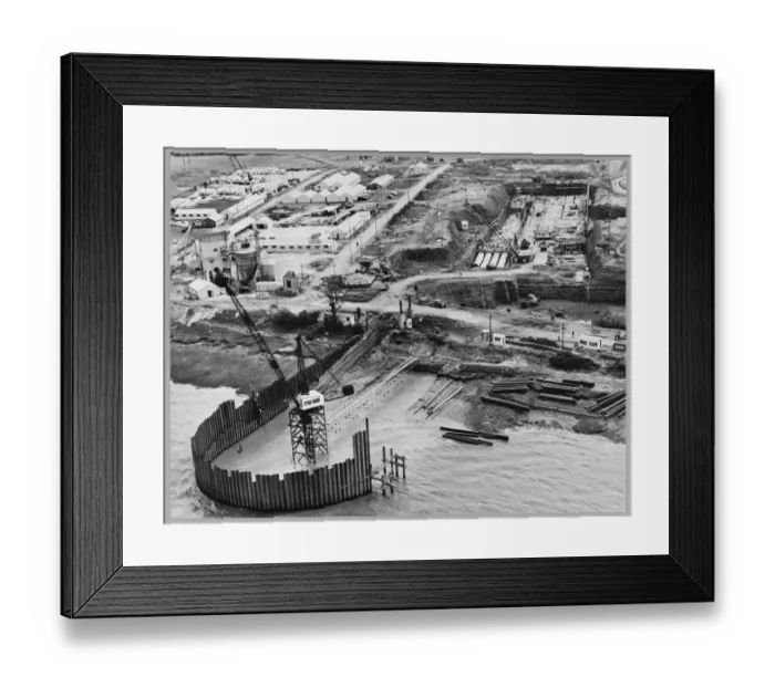 Framed Print : Outfall works JLP01_01_077_68