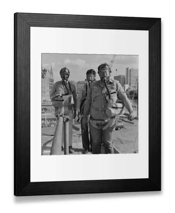 Framed Print : Gas masks JLP01_09_841262