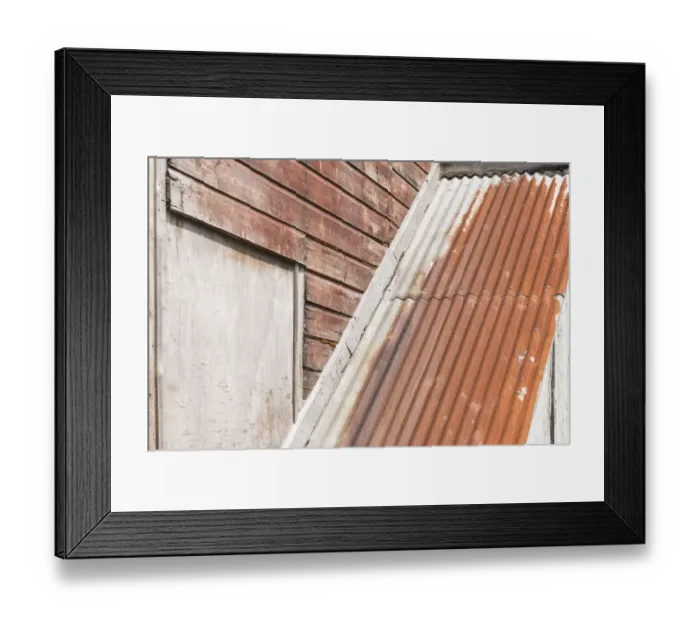 Framed Print : corrugated roof detail DP236122