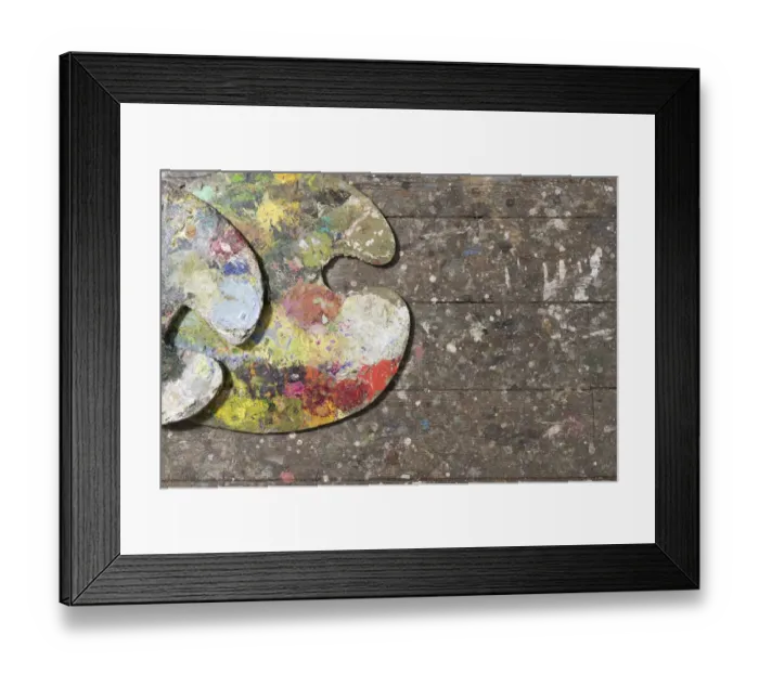 Framed Print : palettes detail DP236142
