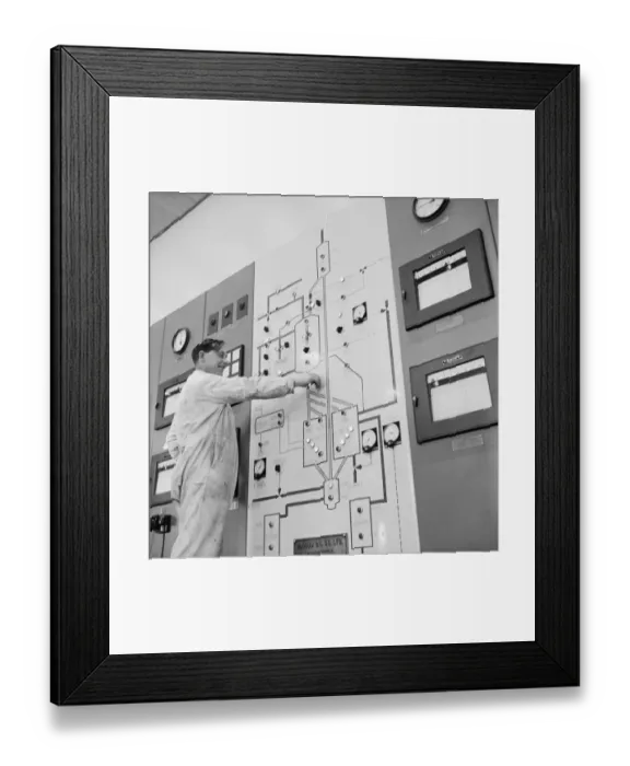 Framed Print : Coryton Refinery control room JLP01_08_020884a