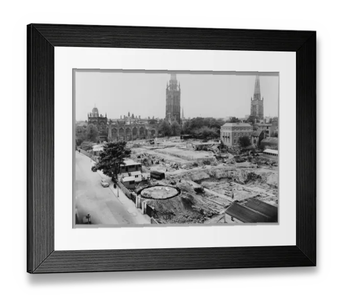Framed Print : Cathedral construction site JLP01_01_025_59