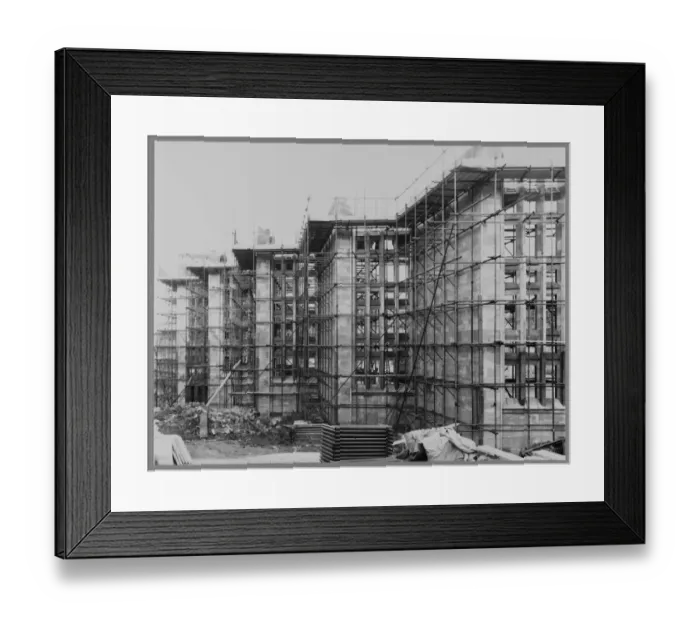 Framed Print : Constructing the west wall windows JLP01_01_026_30