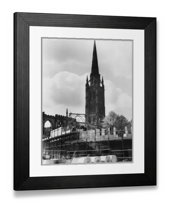 Framed Print : Stonemasonry and the old Cathedral JLP01_01_026_48