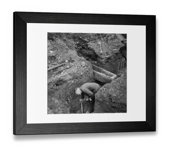 Framed Print : Pile cap trenches JLP01_08_043769