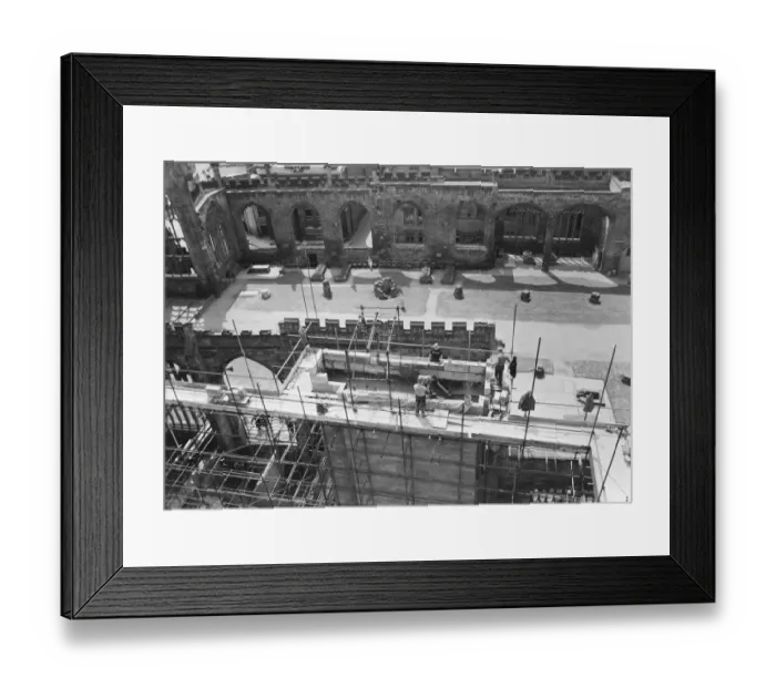 Framed Print : Construction and the old cathedral JLP01_08_057559