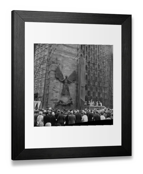 Framed Print : Unveiling St Michael and the devil JLP01_08_057620