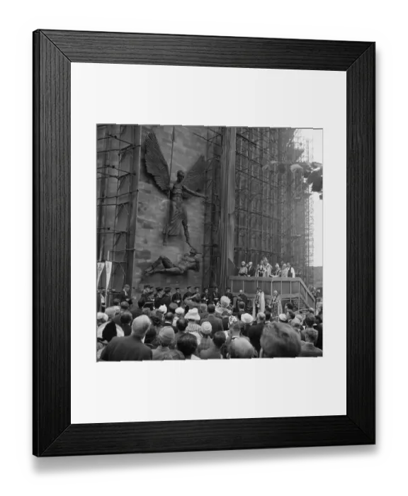Framed Print : Unveiling St Michael and the devil JLP01_08_057621c