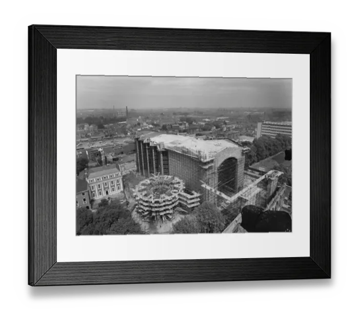 Framed Print : Coventry Cathedral construction site JLP01_08_057858