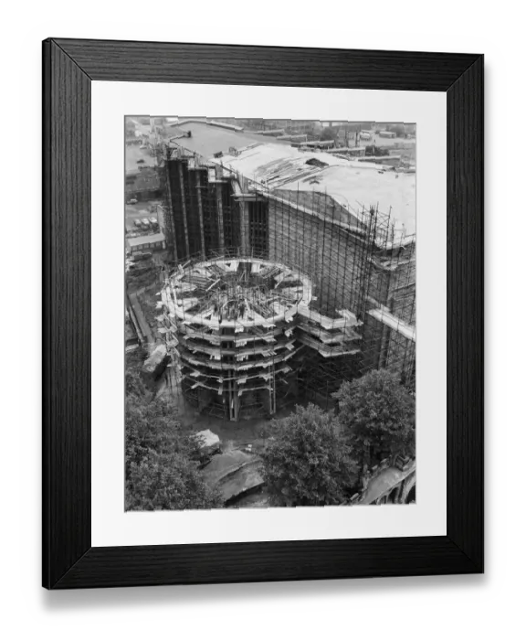 Framed Print : Coventry Cathedral construction site JLP01_08_058124