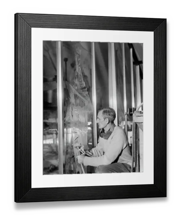 Framed Print : Engraving glass JLP01_08_061032a