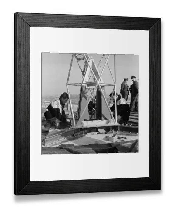 Framed Print : Installing the spire JLP01_08_062418