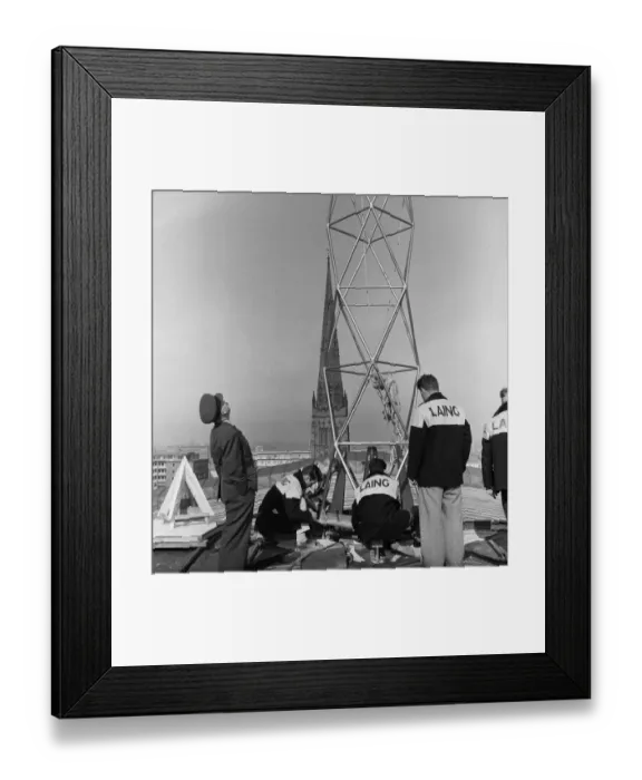 Framed Print : Installing the spire JLP01_08_062422 Framed Print : Installing the spire JLP01_08_062422