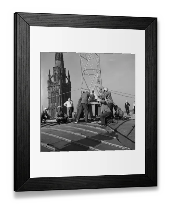 Framed Print : Installing the spire JLP01_08_062425