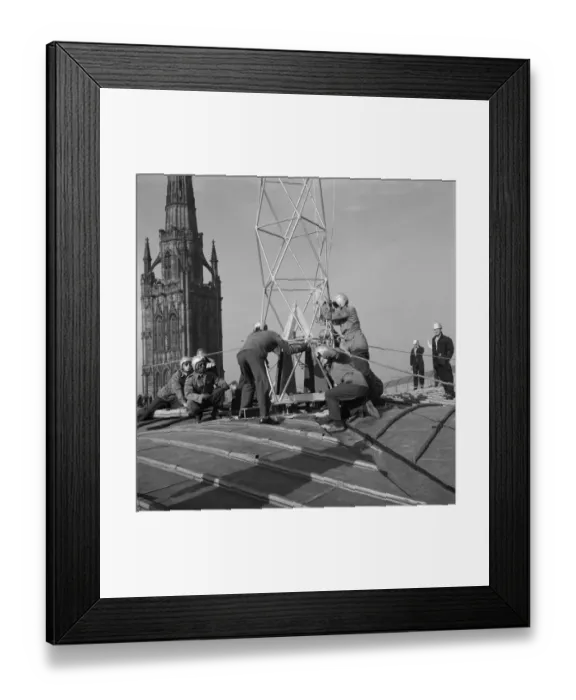 Framed Print : Installing the spire JLP01_08_062427 Framed Print : Installing the spire JLP01_08_062427