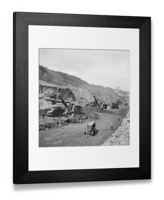 Framed Print : Opencast mining JLP01_08_000355