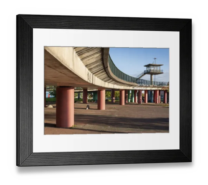 Framed Print : Slip road watch tower DP248963