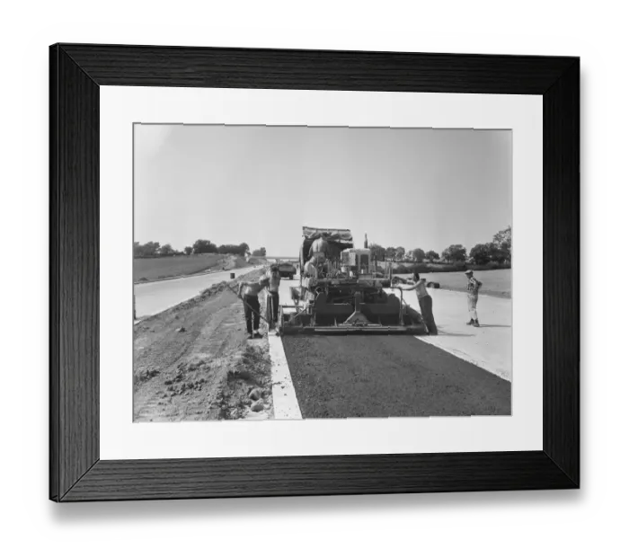Framed Print : Asphalt base course JLP01_08_055058