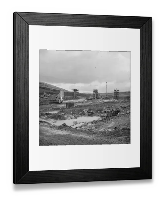 Framed Print : M6 Motorway construction JLP01_08_079762