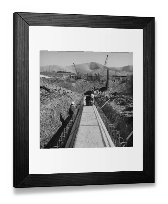 Framed Print : M6 Motorway construction JLP01_08_078126
