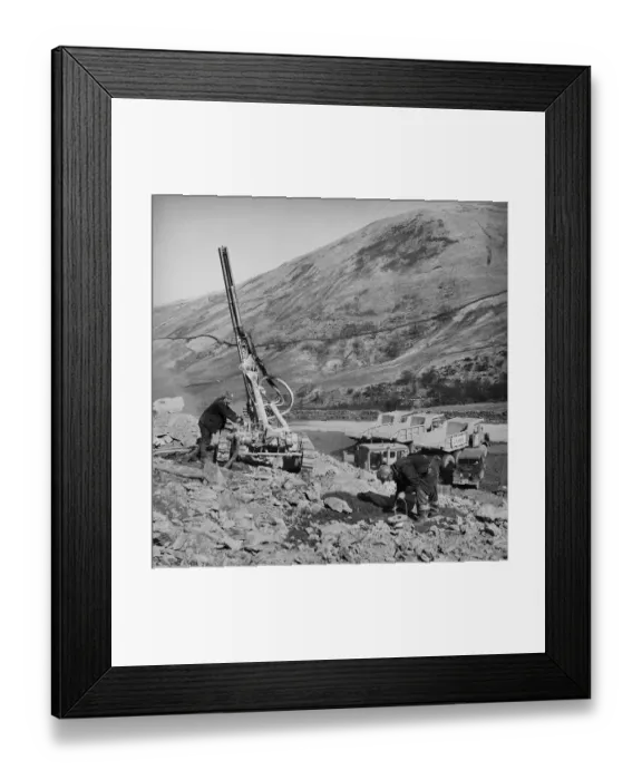 Framed Print : M6 Motorway construction JLP01_08_078138