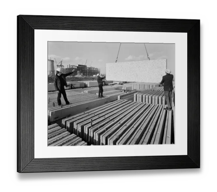 Framed Print : Moving concrete slabs JLP01_08_096704