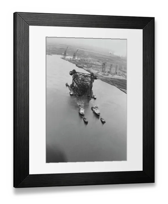 Framed Print : Oil Rig on the river Tees JLP01_08_099192