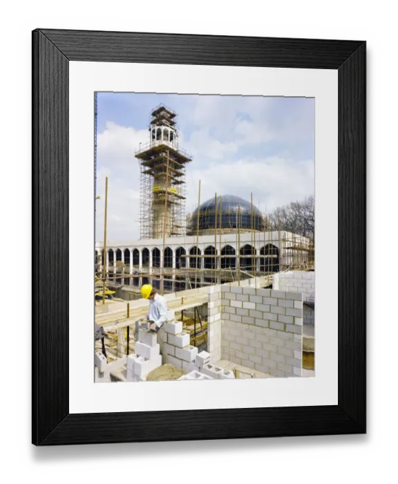 Framed Print : Laying bricks JLP01_10_03484