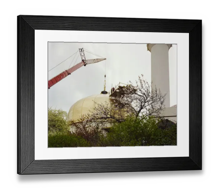 Framed Print : Installing the finial JLP01_10_04300
