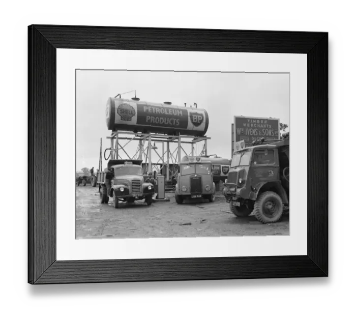 Framed Print : Trucks refuelling JLP01_08_052141