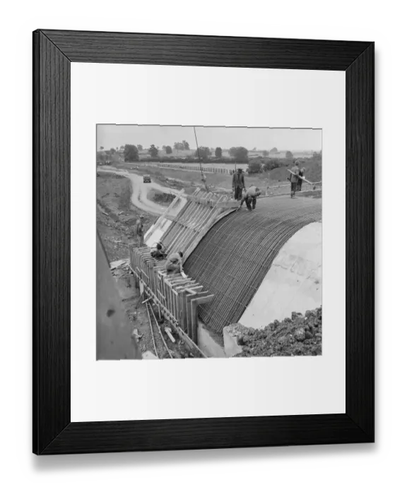Framed Print : Overbridge construction JLP01_08_052180