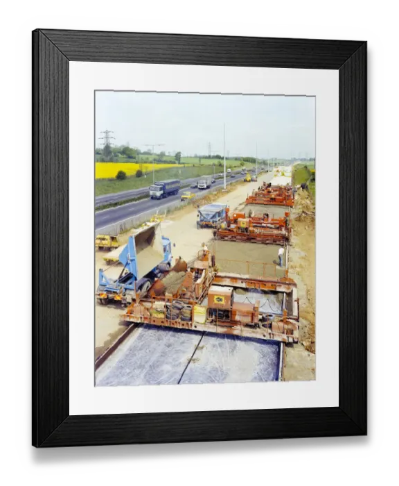 Framed Print : Widening the M1 JLP01_10_10855