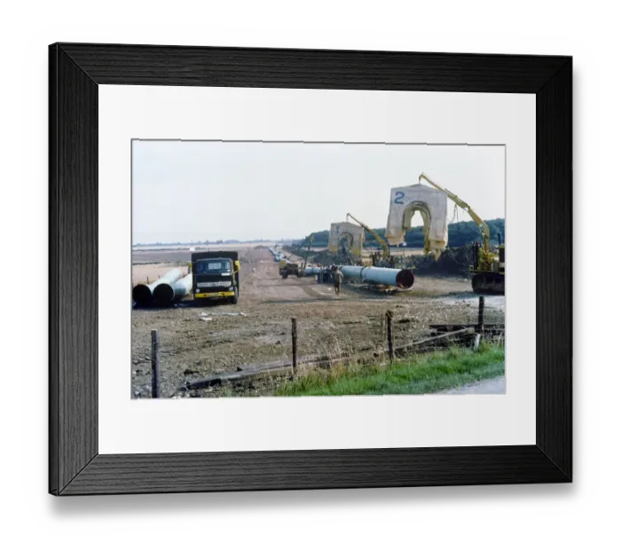 Framed Print : Pipeline installation JLP01_10_09476 Framed Print : Pipeline installation JLP01_10_09476