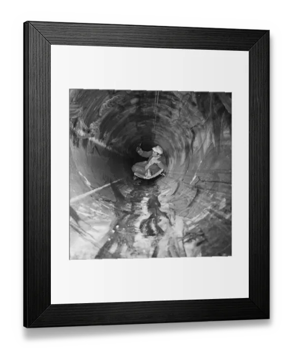Framed Print : Inside the pipe JLP01_08_083826A