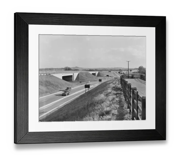 Framed Print : M6 Junction 14 JLP01_08_065790