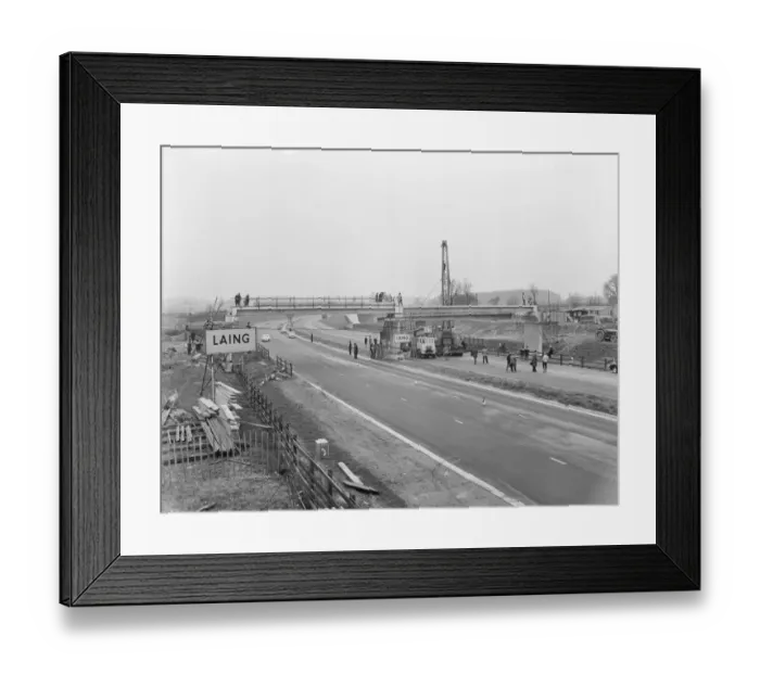 Framed Print : Footbridge construction JLP01_08_056940