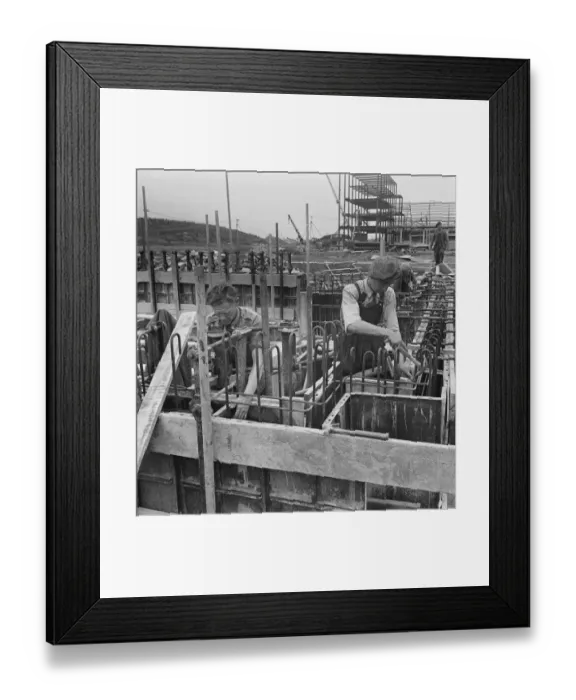 Framed Print : Factory construction JLPP01_08_001296