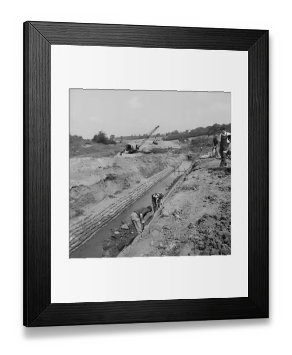 Framed Print : M6 construction Madeley Heath JLP01_08_059936