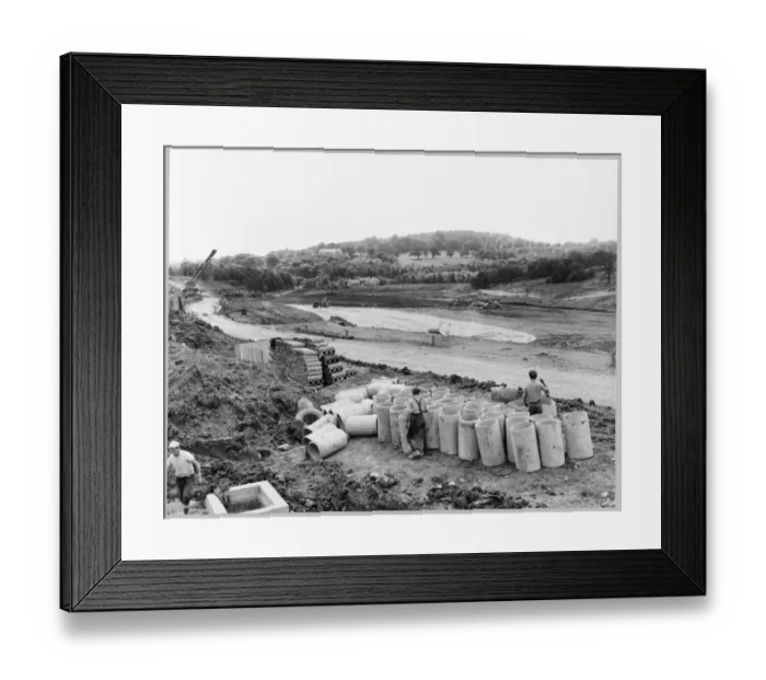 Framed Print : M6 construction Madeley Heath JLP01_01_165_36
