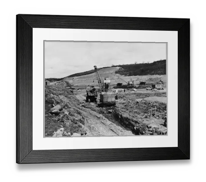 Framed Print : M6 construction Madeley Heath JLP01_01_165_58