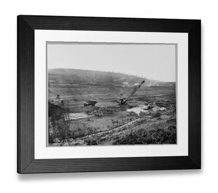 Framed Print : M6 construction Madeley Heath JLP01_01_165_76