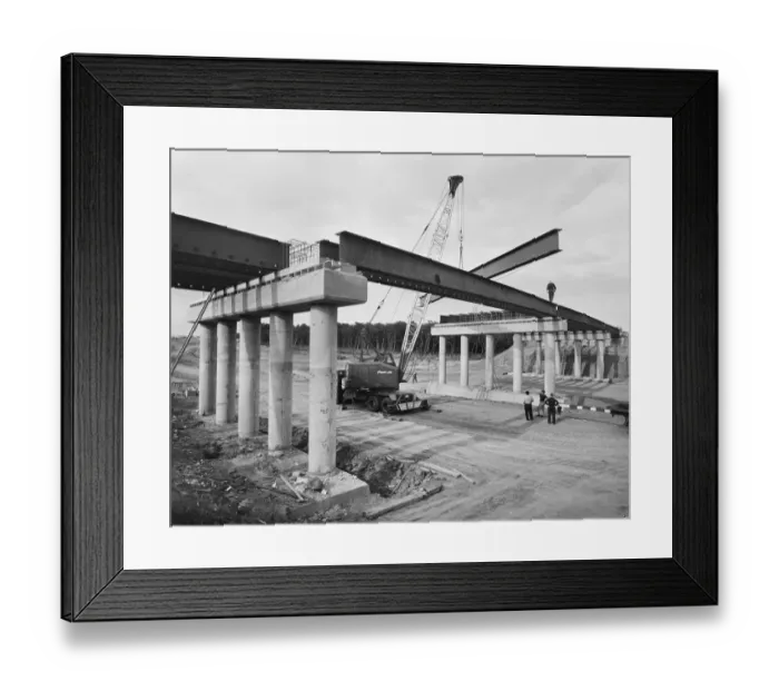 Framed Print : Midland Link Motorway construction JLP01_08_069470