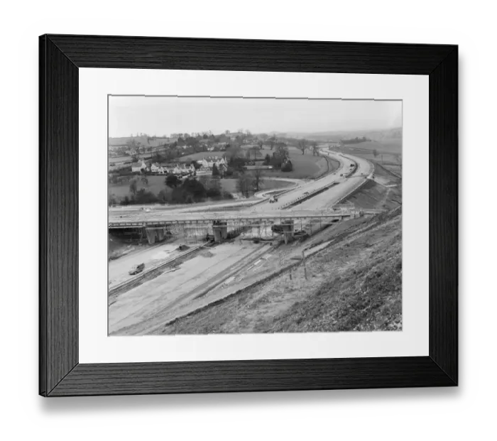 Framed Print : M6 under construction JLP01_08_064260