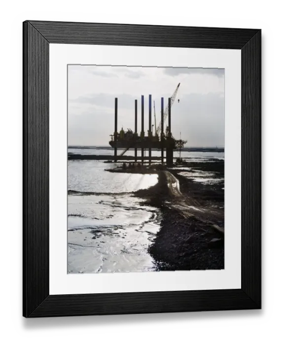 Framed Print : Piling rig JLP01_10_54654