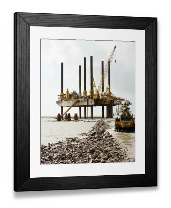 Framed Print : Piling rig JLP01_10_54657