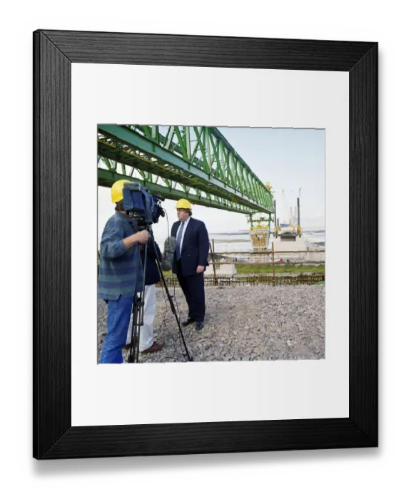 Framed Print : Transport Minister on TV JLP01_11_56739