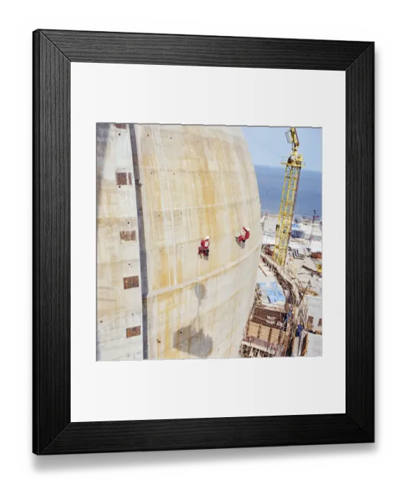 Framed Print : Working on the reactor dome JLP01_11_54002_12