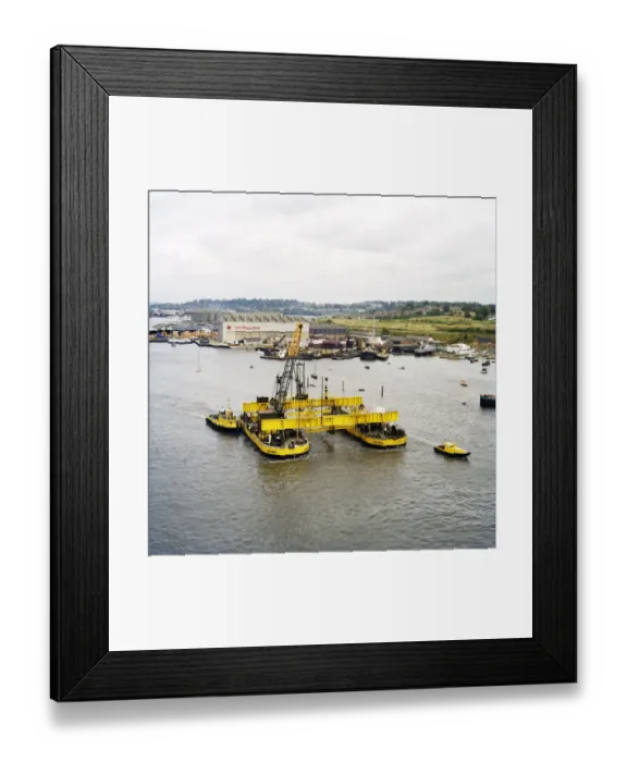 Framed Print : Twin hulled barge JLP01_10_05466